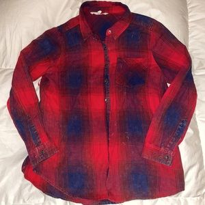 Red/Navy Blue Flannel